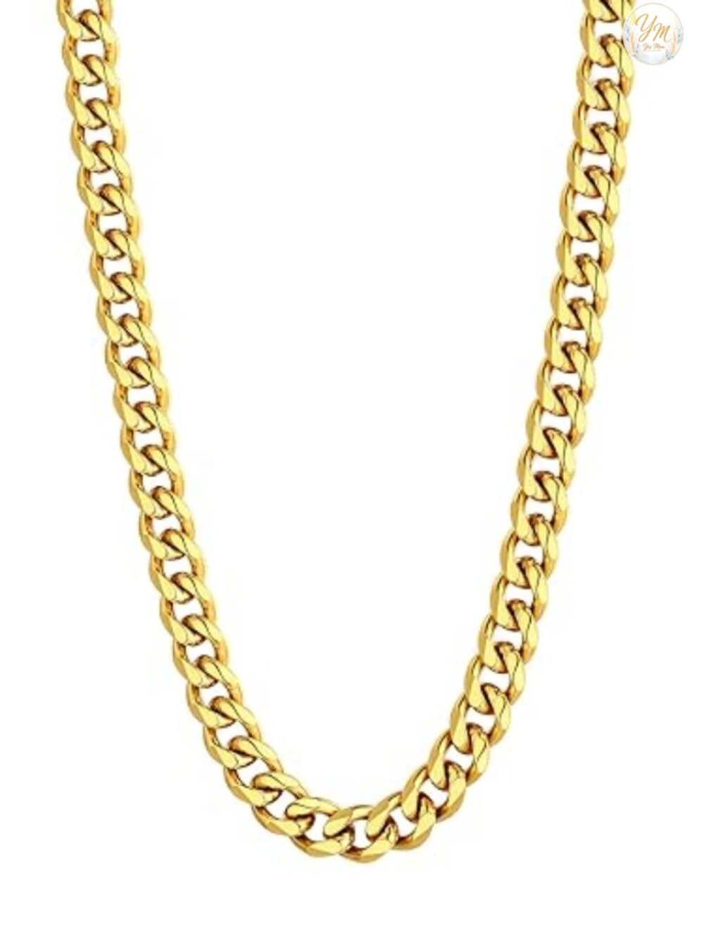 Stainless Steel Cuban Link Curb Chain Necklace Waterproof 28 Inch Men's